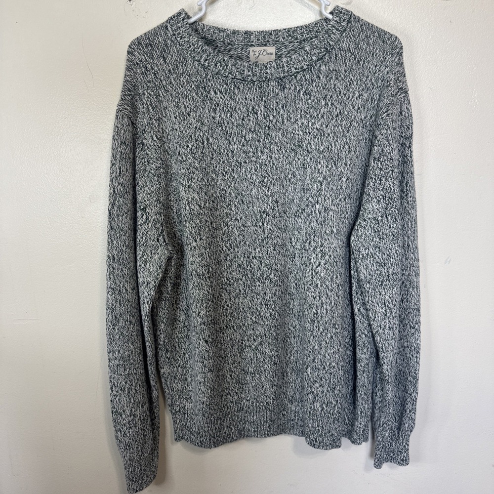 Knit For J Crew Men's Green Marled Knit Pullover Sweater Size L